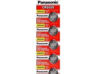 Panasonic CR2025 3V Lithium Coin Battery-5Pcs.