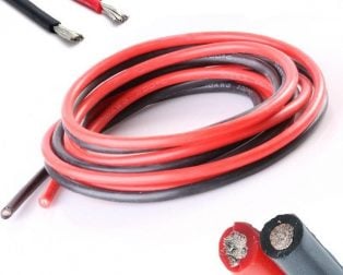 22AWG UL1007 PVC Electronic Wire 1m (Black) + 1m (Red)