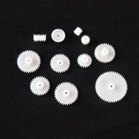 11 Pcs. Plastic Shaft Crown Differential Assorted Gears Diy Kit
