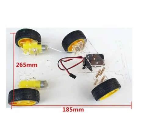 Generic 4 Wd 2 Motor Single Layer Transparent Smart Car Chassis 1