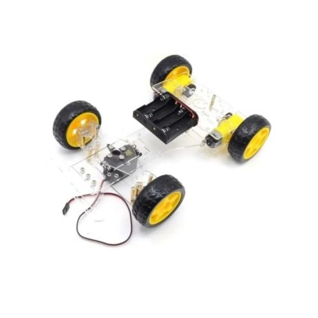 Generic 4 Wd 2 Motor Single Layer Transparent Smart Car Chassis 3