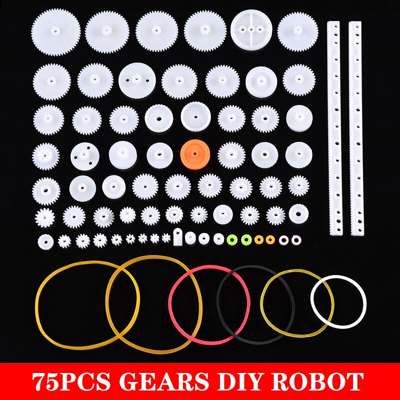 Buy Rack and pinion gear pulley plastic shaft worm gear reducer for robot  DIY assorted kit
