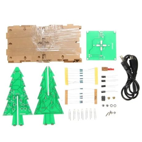 Generic Dc 5V Operated Colorful Christmas Led Tree Diy Kit With Acrylic Case 2
