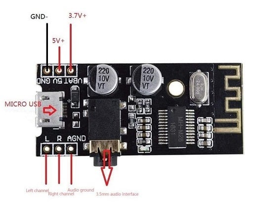 MH-M28 Wireless Bluetooth Audio Receiver Board Module BLT 4.2 mp3 lossless decode
