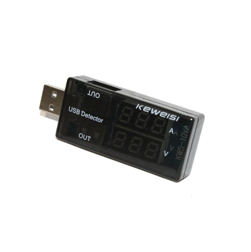 Double USB Row Shows Monitor USB Detector Current Voltage 3V-9V LED Tester AI 