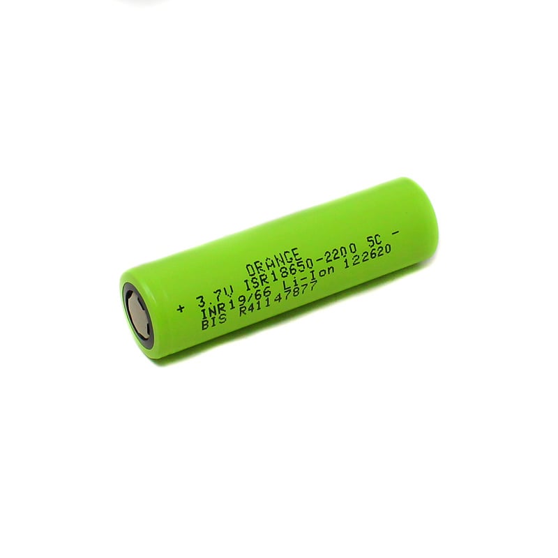 Buy Orange Li ion ISR 18650 2200mAh 5C Battery at Best Price | Robu