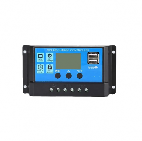 20A Intelligent Lcd Solar Controller With Usb Output Port