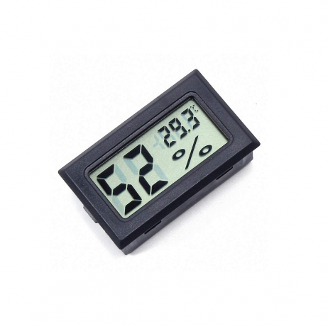 Black Fy-11 Mini Digital Lcd Environment Diy Thermometer