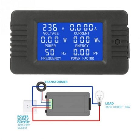 PZEM-022 100A AC Digital Power Monitor