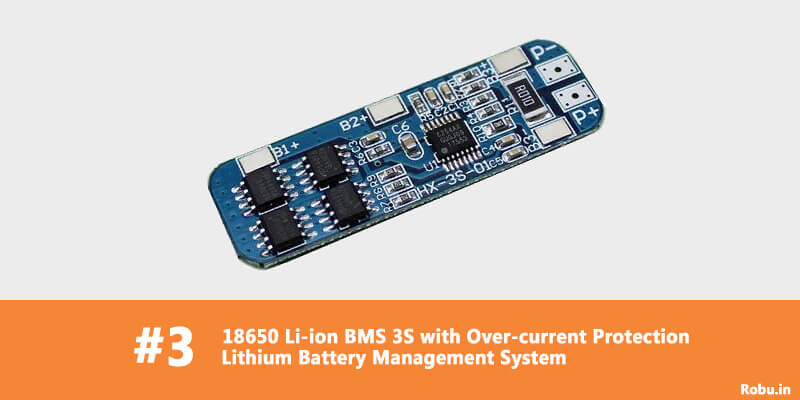 3S 10A 18650 Li-Ion BMS - Popular Battery Management System Board - Robu.in