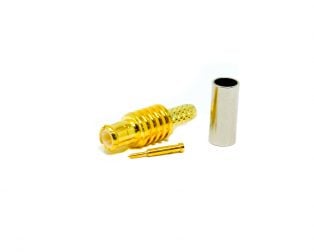 MCX Connector Female Straight Gold Plated Crimp Type For Cable