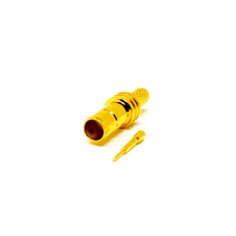 Mcx Rf Connector Male Straight Gold Plated Crimp Type For Cable