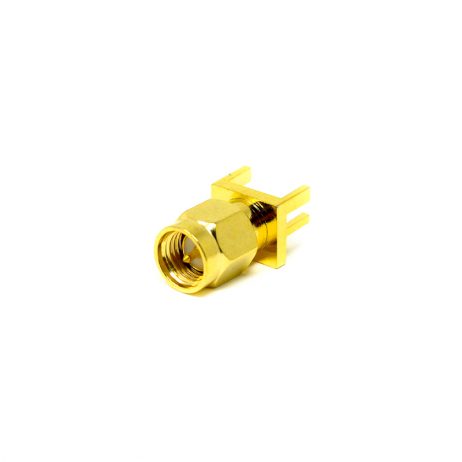 SMA Male Connector Straight Gold Plating 180 Degree Connector Plate Edge Mount
