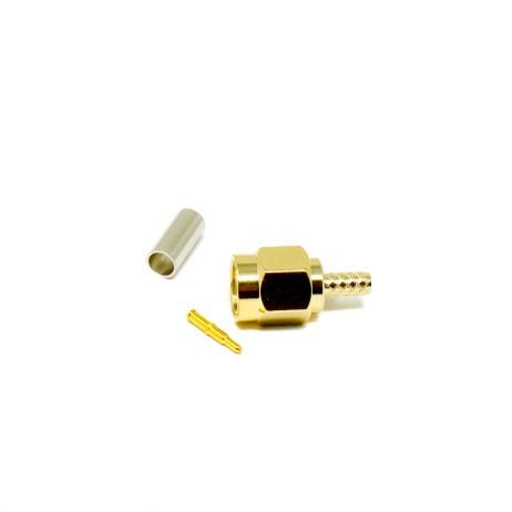 Sma Male Gold Plated Straight Plug Connector Crimp Type For Cables
