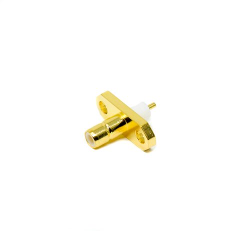 Smb Connector Straight Flange Female 2 Hole For Panel Mount