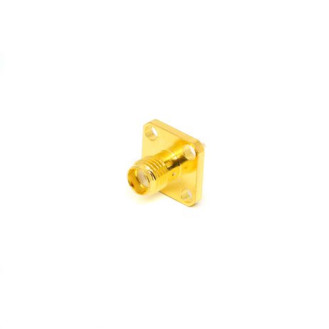 Sma Female Video Connector 4 Hole Square Flange Jack For Panel Mount