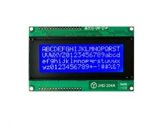 JHD 20x4 character LCD Display with Blue Backlight