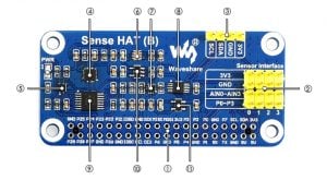 Waveshare Sense HAT (B) for Raspberry Pi, Multi Powerful Sensors