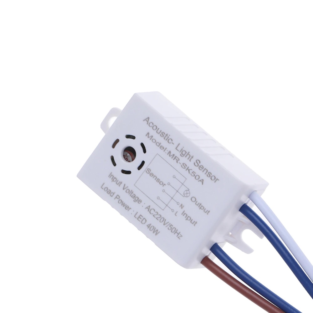 220AC Acoustic-Light Sensor Switch Module Auto On Off Light Smart Switch  For Corridor Bath Warehouse Staircase