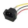 Ac 250V 15A Iec320 C14 Male Power Cord Inlet Socket With Fuse Holder