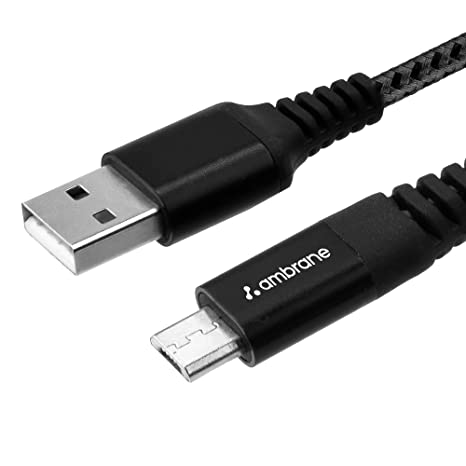 Ambrane Fast Charging Braided Micro Usb Cable 3A 2
