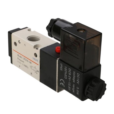 Dc12V 1/4'' 3 Way 2 Position Pneumatic Solenoid Valve For Water Air Gas
