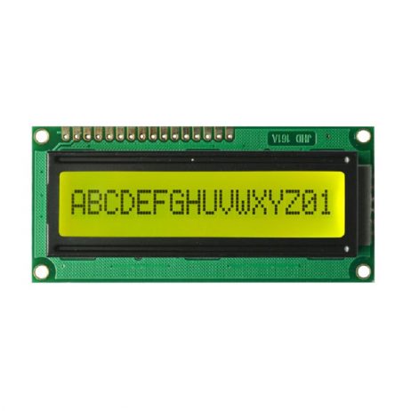 Jhd 16×1 Character Lcd Display With Yellow Backlight