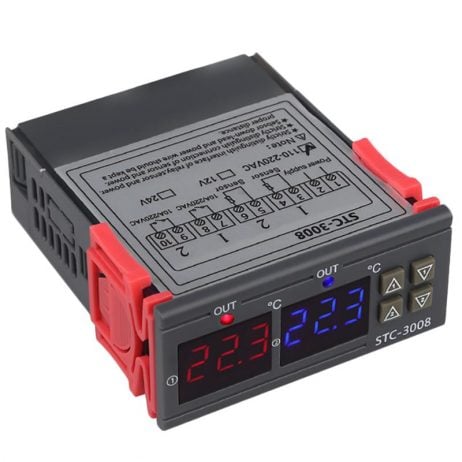 Stc-3008 Dual Display Thermostat Temperature Controller With 1M Ntc Probe