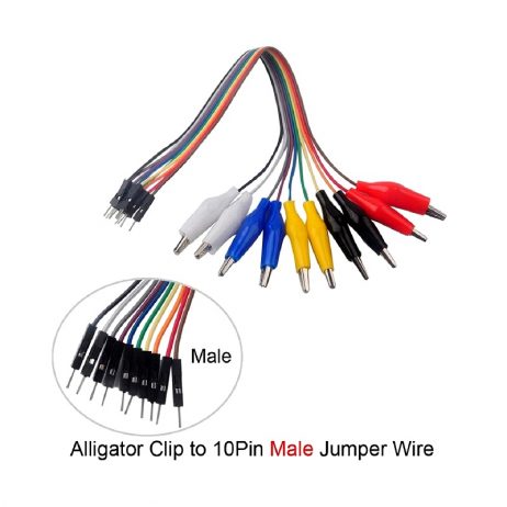 Generic 10Pin Double Ended Alligator Clips Jumper Wires 4 2