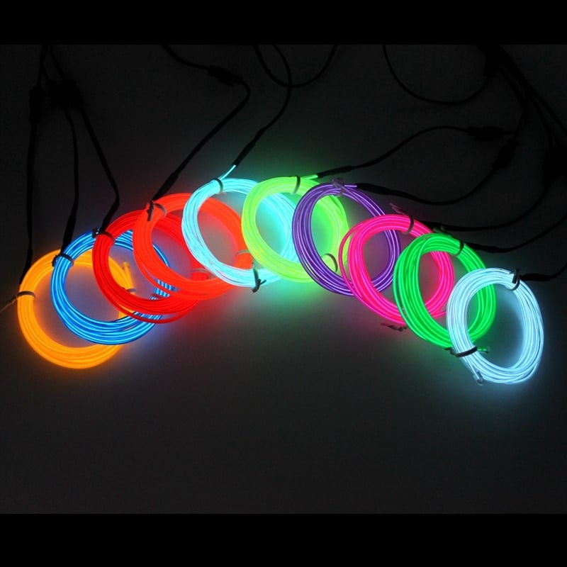 1/2/3/4/5M Led EL Wire Tube Rope Flexible Neon Rope Car Party Light Decoration 