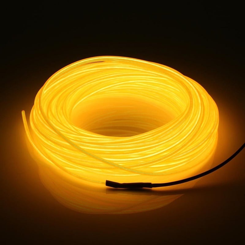 Buy 5M Neon Light Only EL Wire -YELLOW Online in INDIA 
