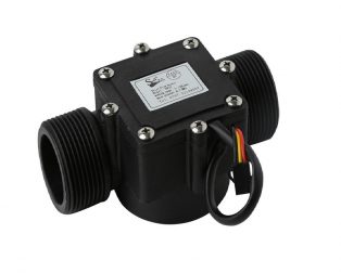 DN32 Water Flow Sensor Flowmeter 3.5-24V 1.25'' 1- 120L/Min
