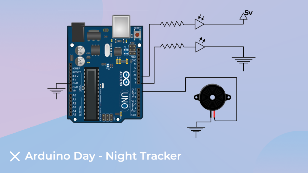 Interfacing Diagram for Arduino Day-Night Tracker Project