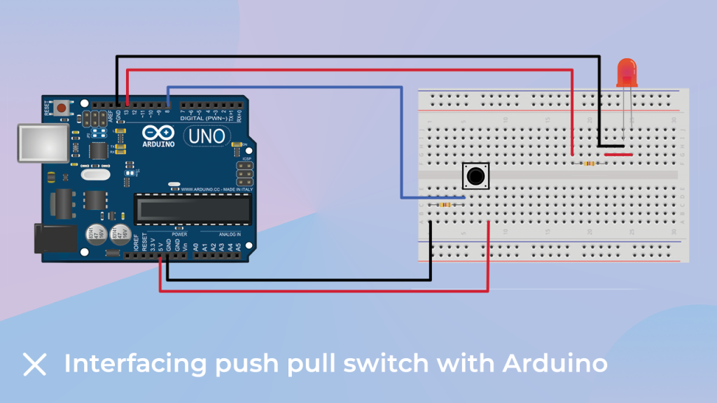 Interfacing Push pull switch with the Arduino. 