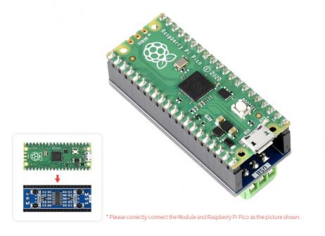 Waveshare 2-Channel UART To RS232 Module for Raspberry Pi Pico, SP3232EEN Transceiver