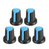 Potentiometer Knob Rotary Switch Cap Blue Color- Pack of 5 Pcs.