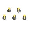 Potentiometer Knob Rotary Switch Cap Yellow Color- Pack Of 5 Pcs.
