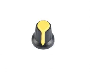 Potentiometer Knob Rotary Switch Cap Yellow Color- Pack of 5 Pcs.