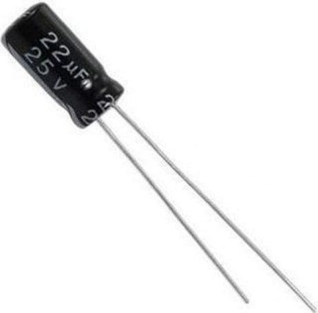 22uF 25V Through hole capacitor (DIP) - (Pack of 50)