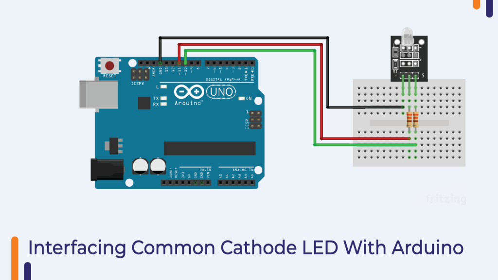 Interfacing Common Cathode LED With Arduino