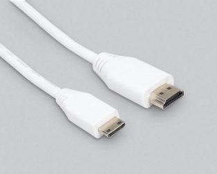 Raspberry PI official Mini HDMI to Std HDMI Cable 1m white