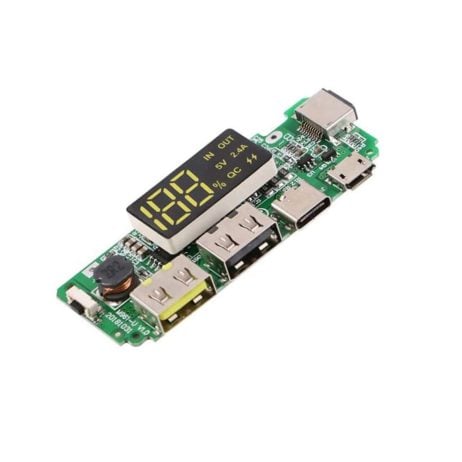 Generic 18650 5V 1A2A Lithium Battery Digital Display Charging Module With Dual Usb Output Quick Charge Supported 2