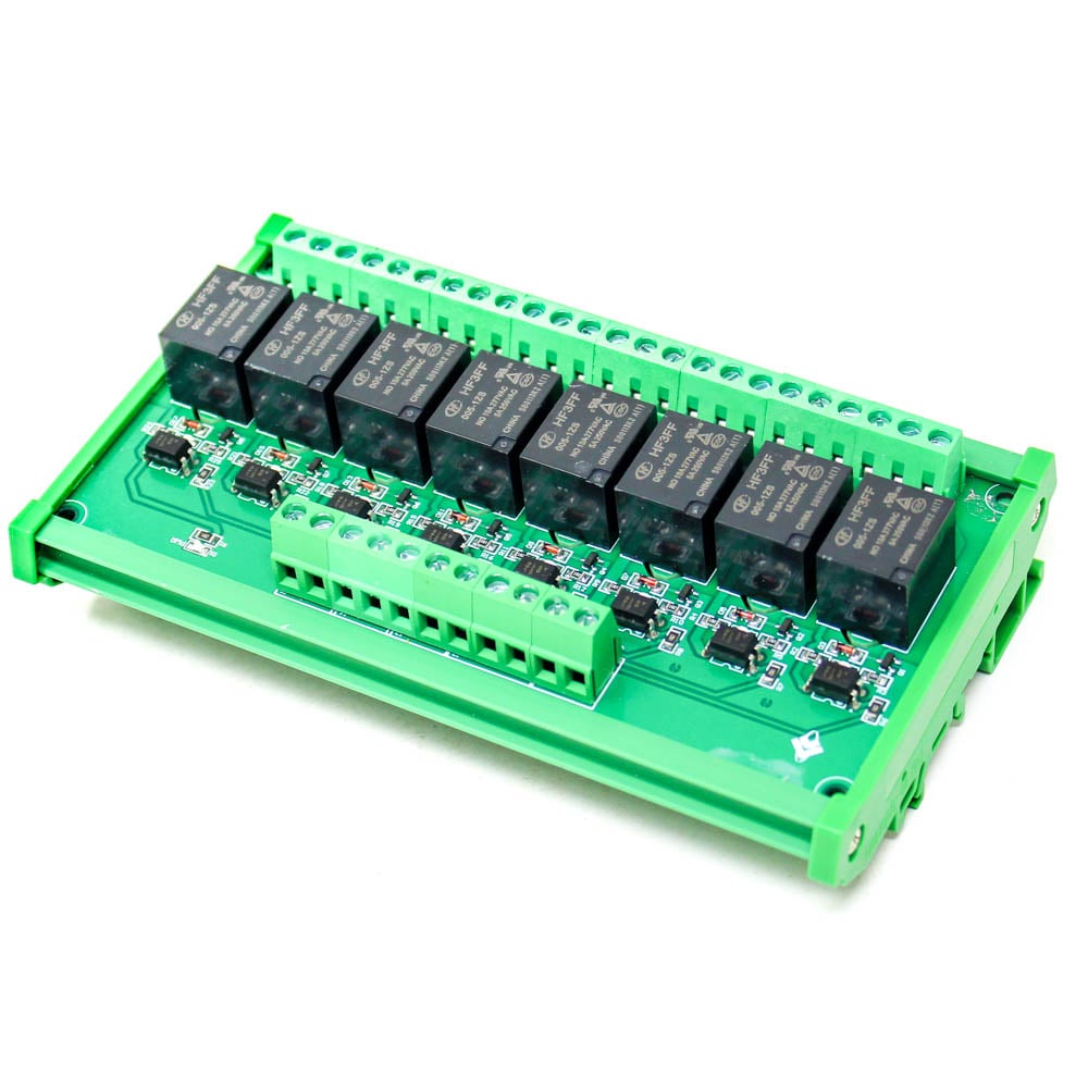 Input Voltage 3.3V, Pins: Trigger Voltage 3.3V Electrical Equipments 2 Channel Trigger Voltage Relay Module PLC Realy Module optocoupler Relay Module DIN Rail mounting PLC Control Module - 