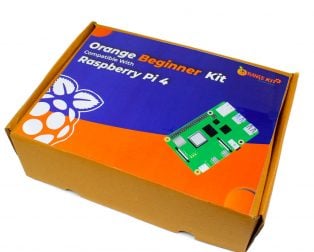 Orange Raspberry pi 4 Beginner Kit