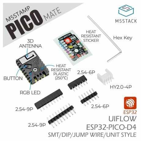 M5 Stack M5Stack Stamp Pico Mate With Pin Headers 2