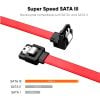 Generic Sata 3.0 Highspeed Hard Disk Data Cable A With Right Angle Connector Red 4