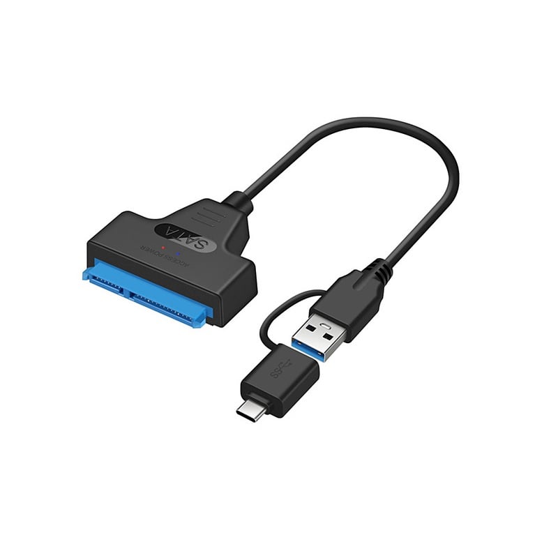 Sata3.0 To Usb3.0Type C 2 In 1 External Hard Disk Data Cable 50Cm 3
