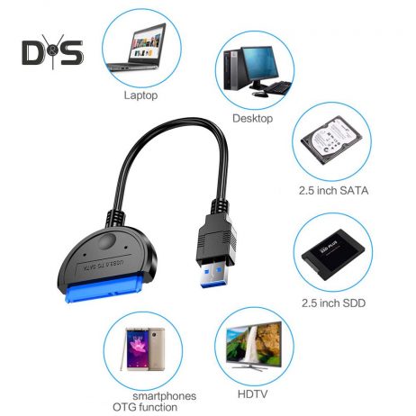 Generic Usb 3.0 To Sata 2.5 Inch External Hard Disk Data Cable 4