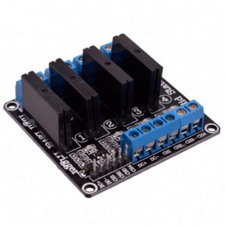 4 Channel 3-24V Relay Module Solid State High-Level Ssr Dc Control Dc With Resistive Fuse