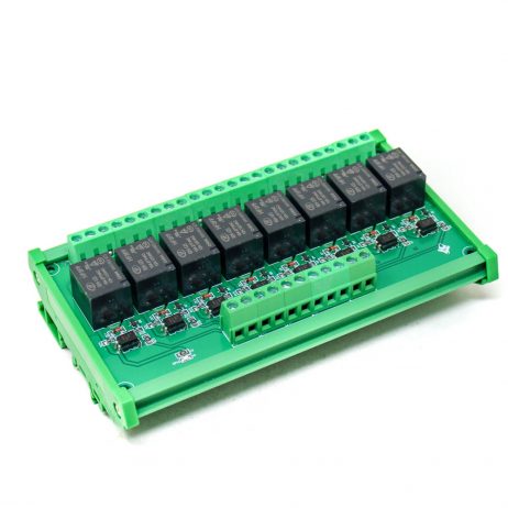 24V 8 Channels Relay Module High and Low Triggering Optocoupler Isolation Relay Module PLC Signal Amplifier Board